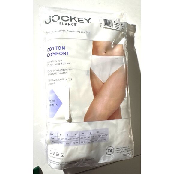 Jockey Elance Cotton Comfort Womens 3-Pack French Cut Underwear 100% Cotton XXL - Picture 4 of 8